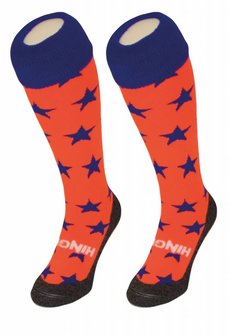 Hockeysokken Sterren Oranje/Blauw