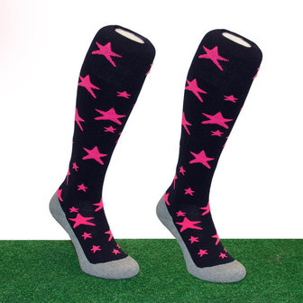 Hockeysokken Sterren Navy/Roze