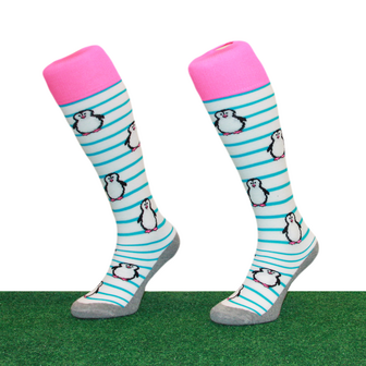 Hockeysokken Pinguin Streep Wit