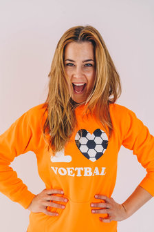 Trui I Love Voetbal Fluor Oranje