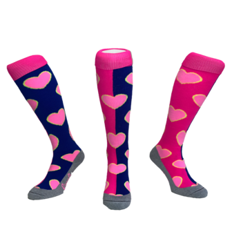 Hockeysokken Hart 2.0 Blauw/Roze
