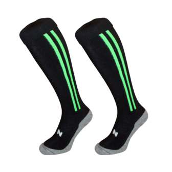 Hockeysokken 2 Stripe Groen/Zwart