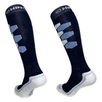 Skisokken Hexagram Blauw-Wit