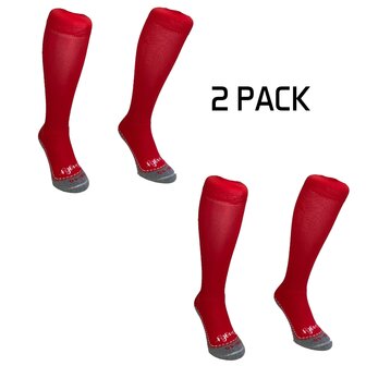 Hingly lange sportsokken Rood 2-Pack