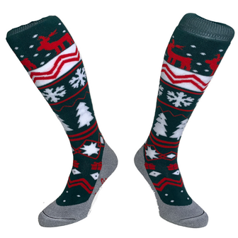 Hockeysokken Nordic Green/Red