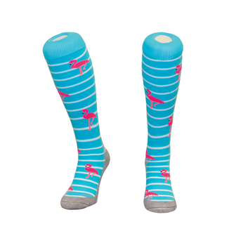 Hockeysokken Flamingo Streep Blauw