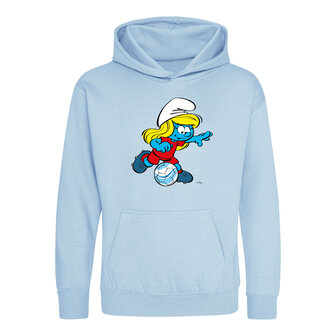 Hingly Hooded sweater Licht blauw Smurfin Voetbal