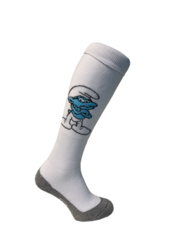 Hockeysokken Brilsmurf Wit