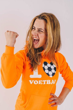 Trui I Love Voetbal Fluor Oranje