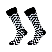 Casual Sokken Schaakbord Wit/Zwart