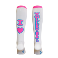 Volleybalsokken Love Volleybal Wit/Roze