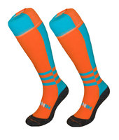 Hockeysokken Twisted Oranje/Blauw