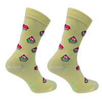 Sokken Cupcakes Geel