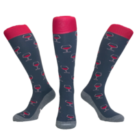 Hockeysokken Wijn Grijs - Roze