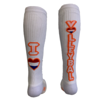 Volleybalsokken Love Volleybal NL Wit