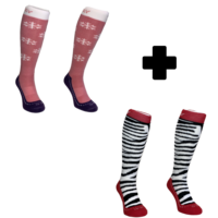 Hingly Skisokken 2-pack Duo Pack Snowflake & ZebraSki