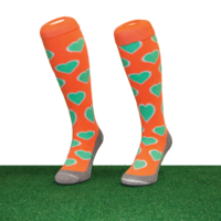 Hockeysokken Hart Oranje/Groen
