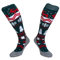 Hockeysokken Nordic Green/Red