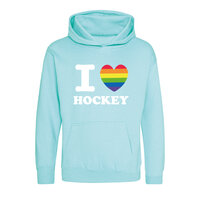 Hooded sweater I love Regenboog Mint