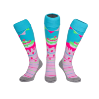 Hockeysokken Taart Roze/Blauw