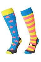 Hockeysokken Lolly Blauw/Geel