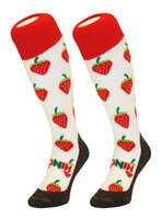 Hockeysokken Aardbei Rood/Wit