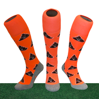 Hockeysokken Poep Emoji Oranje