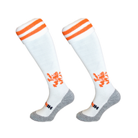 Hockeysokken Leeuw Wit/Oranje